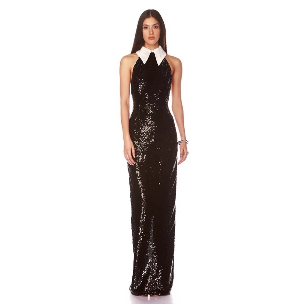 Bronx and Banco Black and White Maxi Dress